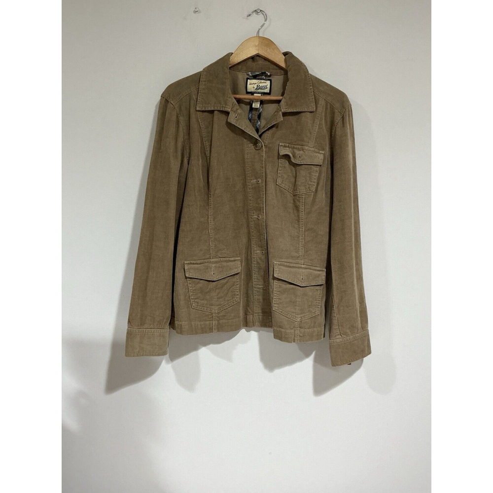 Woman’s Heritage Collection By Bass Tan Large Button Up Corduroy Shirt Jacket